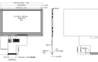 4.3inch tft lcd display with SPI interface